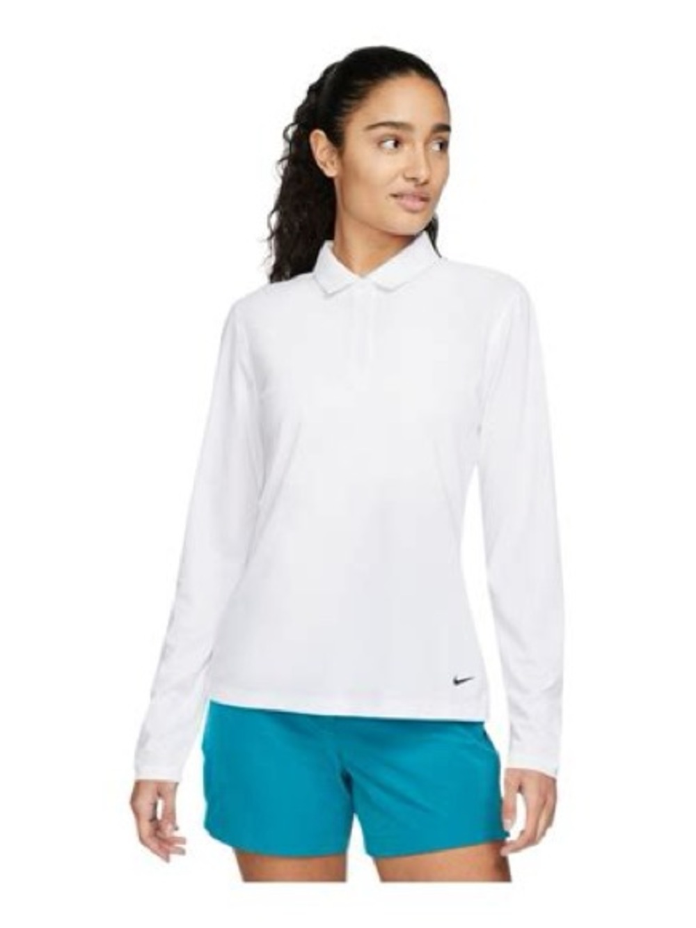 Nike Women’s White Long-Sleeve Polo Top